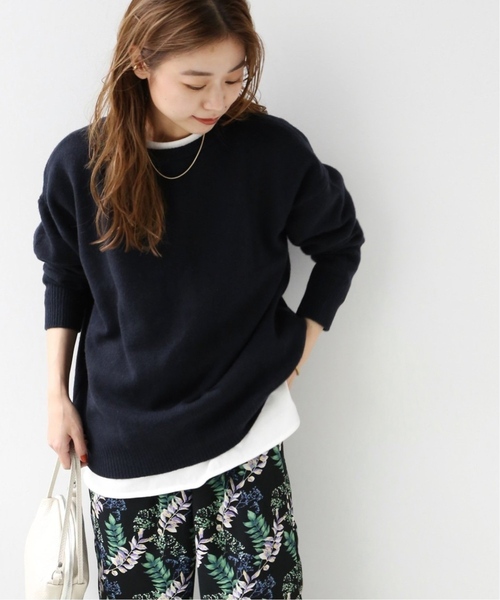 JOURNAL STANDARD relume（ジャーナルスタンダード　レリューム）の「《WEB限定追加2》ラムナイロン天竺編み2WAYカーディガン（カーディガン/ボレロ・レディース・チャコールグレー/ネイビー・FREE）」の12枚目の写真