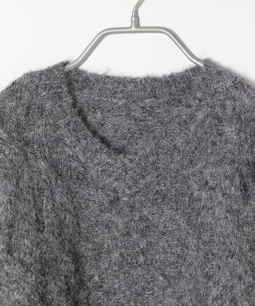 Heather（ヘザー）の「ショート丈起毛ニット　180571（ニット/セーター・レディース・イエロー/グリーン/グレー・FREE）」の5枚目の写真