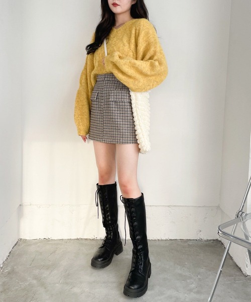 Heather（ヘザー）の「ショート丈起毛ニット 180571（ニット