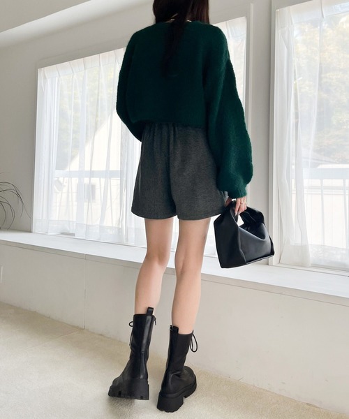 Heather（ヘザー）の「ショート丈起毛ニット 180571（ニット