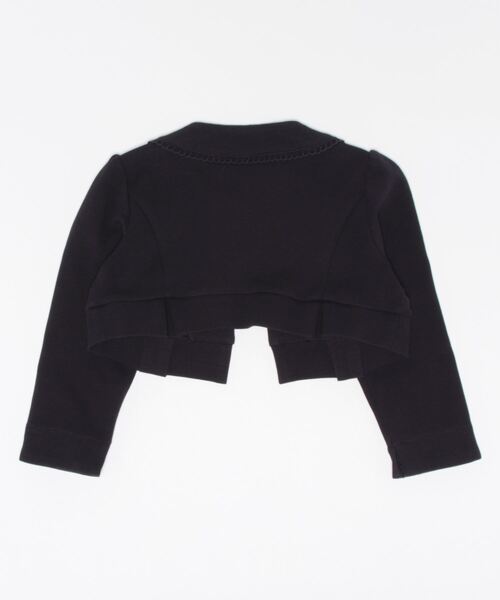 BeBe（ベベ）の「BeBe/フォーマルリップルポンチノーカラージャケット(110~130cm)（ノーカラージャケット・キッズ・ホワイト/ネイビー・110/120/130）」の5枚目の写真
