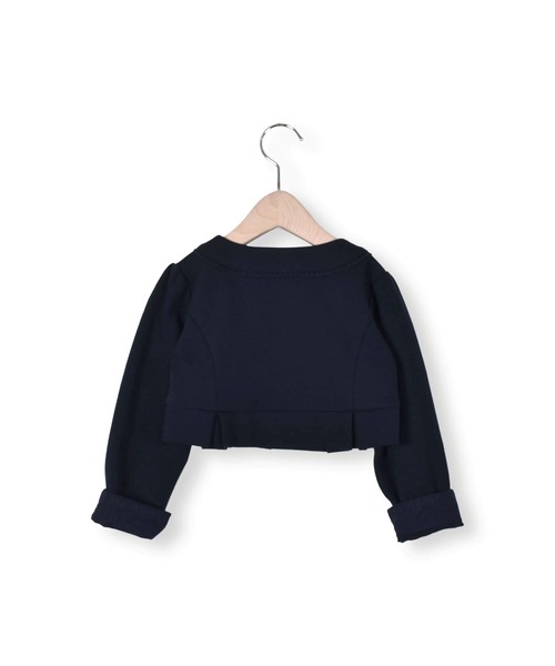 BeBe（ベベ）の「BeBe/フォーマルリップルポンチノーカラージャケット(110~130cm)（ノーカラージャケット・キッズ・ホワイト/ネイビー・110/120/130）」の13枚目の写真