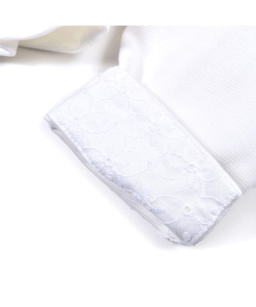 BeBe（ベベ）の「BeBe/フォーマルリップルポンチノーカラージャケット(110~130cm)（ノーカラージャケット・キッズ・ホワイト/ネイビー・110/120/130）」の20枚目の写真