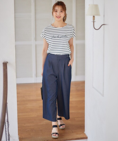 【セール】【洗える】ベルトポイントワイド パンツ（その他パンツ）｜any SiS（エニィスィス）