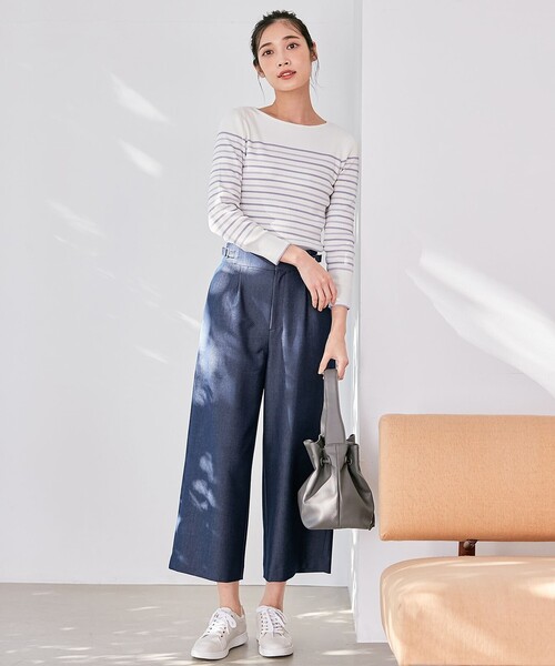 【セール】【洗える】ベルトポイントワイド パンツ（その他パンツ）｜any SiS（エニィスィス）