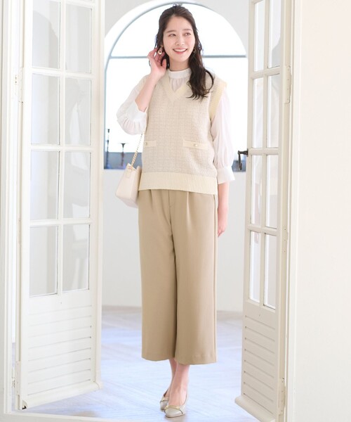 【セール】【洗える】ベルトポイントワイド パンツ（その他パンツ）｜any SiS（エニィスィス）