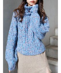 MURUA | MIXネップオフタートルニット(ニット/セーター)