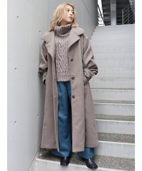 MURUA（ムルーア）の「MIXネップオフタートルニット（ニット/セーター・レディース・ブルー/グリーン/グレー・FREE）」の11枚目の写真