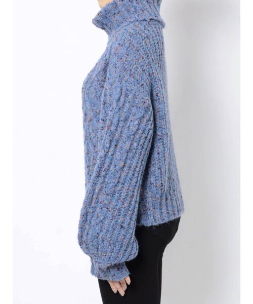 MURUA（ムルーア）の「MIXネップオフタートルニット（ニット/セーター・レディース・ブルー/グリーン/グレー・FREE）」の18枚目の写真