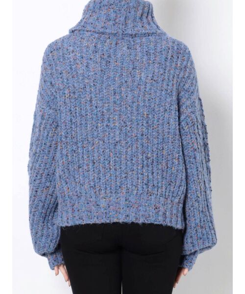 MURUA（ムルーア）の「MIXネップオフタートルニット（ニット/セーター・レディース・ブルー/グリーン/グレー・FREE）」の19枚目の写真