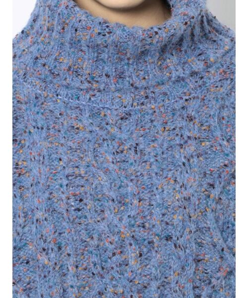 MURUA（ムルーア）の「MIXネップオフタートルニット（ニット/セーター・レディース・ブルー/グリーン/グレー・FREE）」の20枚目の写真