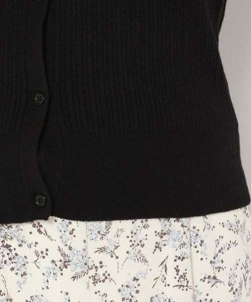 mysty woman（ミスティウーマン）の「シアースリーブリブカーディガン　183876（カーディガン/ボレロ・レディース・オフホワイト/グレイッシュブルー/ブラック・FREE）」の13枚目の写真