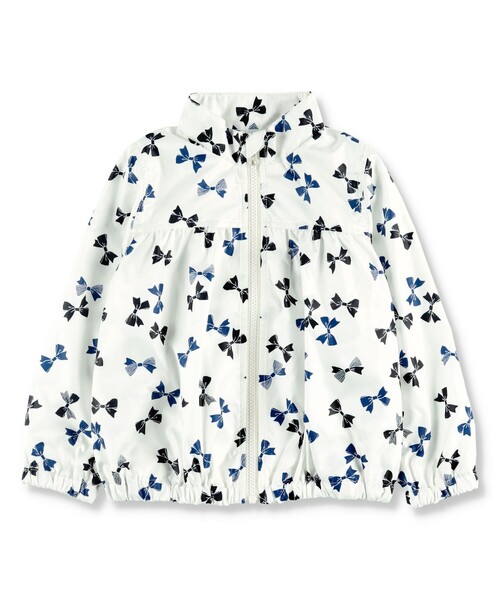 BRANSHES（ブランシェス）の「【撥水加工】花柄/リボン柄ウィンドブレーカー（ナイロンジャケット・キッズ・オフホワイト/ピンク・130/100/120/140/110/90/150）」の10枚目の写真