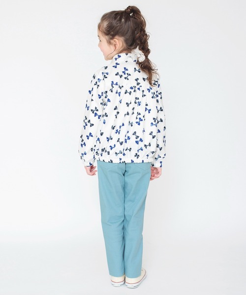 BRANSHES（ブランシェス）の「【撥水加工】花柄/リボン柄ウィンドブレーカー（ナイロンジャケット・キッズ・オフホワイト/ピンク・130/100/120/140/110/90/150）」の5枚目の写真