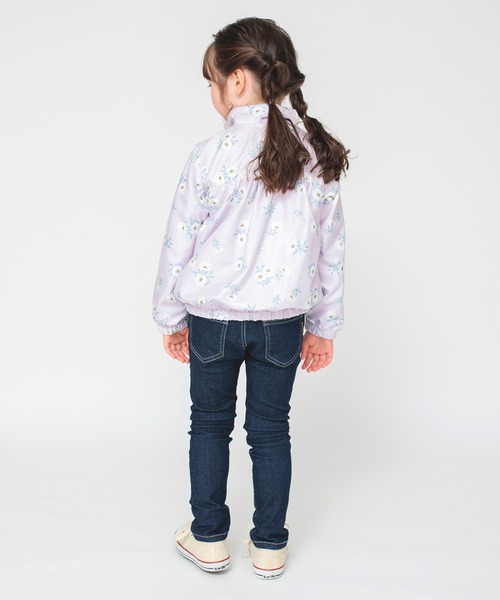 BRANSHES（ブランシェス）の「【撥水加工】花柄/リボン柄ウィンドブレーカー（ナイロンジャケット・キッズ・オフホワイト/ピンク・130/100/120/140/110/90/150）」の9枚目の写真