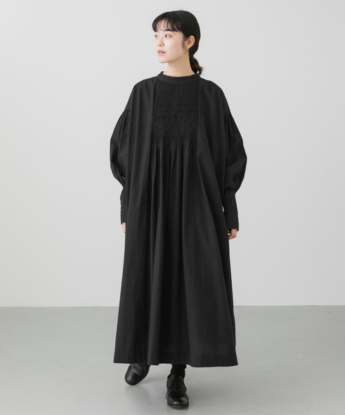 【kagure】コットンスモッキングワンピース かぐれ（カグレ）の「コットンスモッキングワンピース