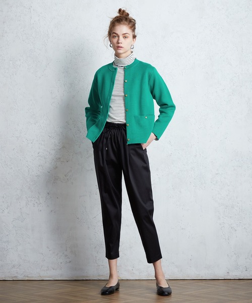 LE SOUK HOLIDAY（ルスークホリデー）の「タックテーパードパンツ（チノパンツ・レディース・カーキ/ブラウン/チャコールグレー/ブラック/ベージュ/ブルー・M/L/S）」の14枚目の写真