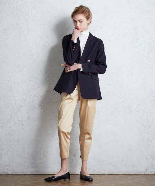 LE SOUK HOLIDAY（ルスークホリデー）の「タックテーパードパンツ（チノパンツ・レディース・カーキ/ブラウン/チャコールグレー/ブラック/ベージュ/ブルー・M/L/S）」の15枚目の写真