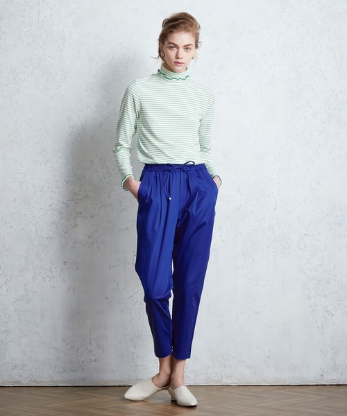 LE SOUK HOLIDAY（ルスークホリデー）の「タックテーパードパンツ（チノパンツ・レディース・カーキ/ブラウン/チャコールグレー/ブラック/ベージュ/ブルー・M/L/S）」の13枚目の写真