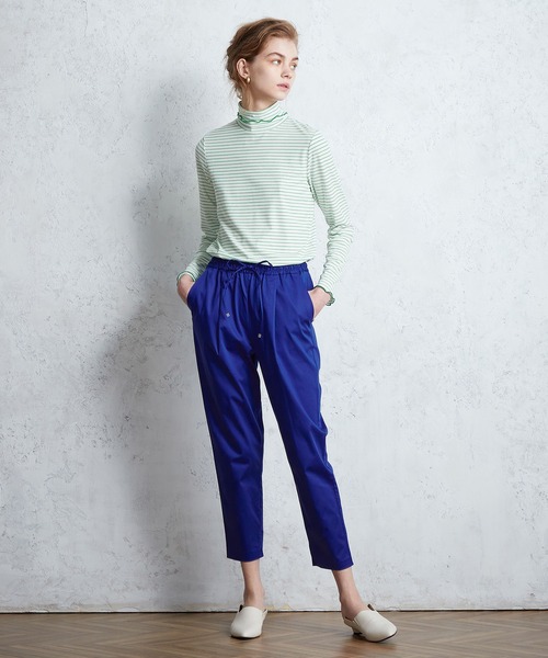 LE SOUK HOLIDAY（ルスークホリデー）の「タックテーパードパンツ（チノパンツ・レディース・カーキ/ブラウン/チャコールグレー/ブラック/ベージュ/ブルー・M/L/S）」の11枚目の写真