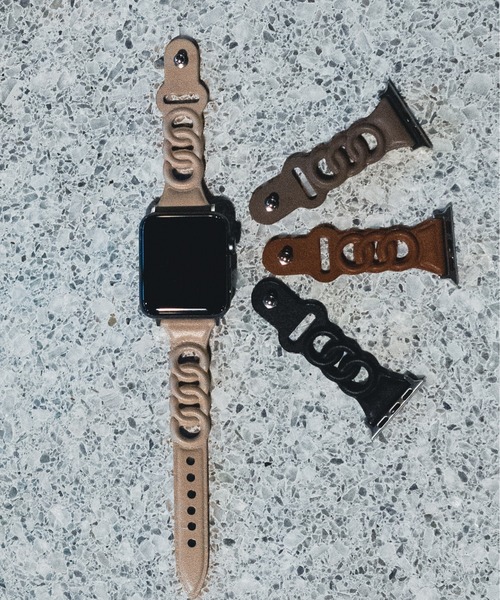 zandy(ズィーアンドワイ)の「zandy /ズィー・アンド・ワイ Apple Watch【まる細身レザーベルト】 アップルウォッチバンド レザーベルト /// leather2(デジタル腕時計・レディース・グレイッシュベージュ/ブラウン/ベージュ/ブラック・S/M)」の3枚目の写真