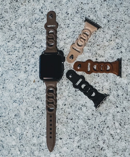 zandy(ズィーアンドワイ)の「zandy /ズィー・アンド・ワイ Apple Watch【まる細身レザーベルト】 アップルウォッチバンド レザーベルト /// leather2(デジタル腕時計・レディース・グレイッシュベージュ/ブラウン/ベージュ/ブラック・S/M)」の13枚目の写真