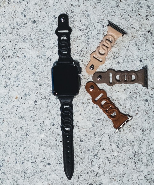 zandy(ズィーアンドワイ)の「zandy /ズィー・アンド・ワイ Apple Watch【まる細身レザーベルト】 アップルウォッチバンド レザーベルト /// leather2(デジタル腕時計・レディース・グレイッシュベージュ/ブラウン/ベージュ/ブラック・S/M)」の12枚目の写真