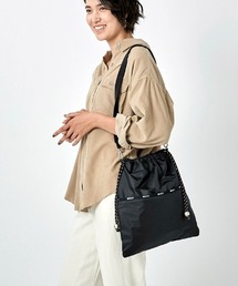 LeSportsac（レスポートサック）の「DRAWSTRING SHOULDER ブラックN（ショルダーバッグ・キッズ）」