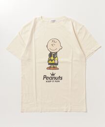 PEANUTS ヘッドフォン スヌーピー/チャーリーブラウン/ウッドストック/オラフ/ペパーミントパティ/マーシー 半袖Tシャツ