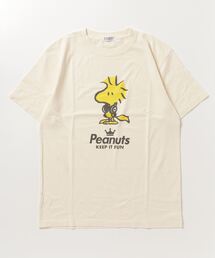 PEANUTS ヘッドフォン スヌーピー/チャーリーブラウン/ウッドストック/オラフ/ペパーミントパティ/マーシー 半袖Tシャツ