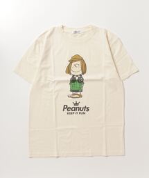 PEANUTS ヘッドフォン スヌーピー/チャーリーブラウン/ウッドストック/オラフ/ペパーミントパティ/マーシー 半袖Tシャツ