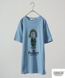 PEANUTS ヘッドフォン スヌーピー/チャーリーブラウン/ウッドストック/オラフ/ペパーミントパティ/マーシー 半袖Tシャツ