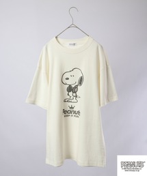 PEANUTS ヘッドフォン スヌーピー/チャーリーブラウン/ウッドストック/オラフ/ペパーミントパティ/マーシー 半袖Tシャツ