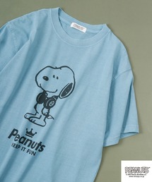 PEANUTS ヘッドフォン スヌーピー/チャーリーブラウン/ウッドストック/オラフ/ペパーミントパティ/マーシー 半袖Tシャツ