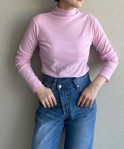 LOWRYS FARM（ローリーズファーム）の「シアーカラーハイネックＬＳ　193963（Tシャツ/カットソー・レディース・ブルー/ブラック/ホワイト/ピンク・FREE）」の10枚目の写真