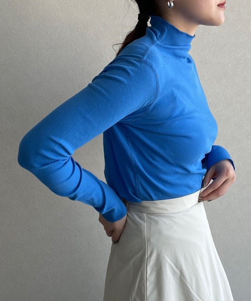 LOWRYS FARM（ローリーズファーム）の「シアーカラーハイネックＬＳ　193963（Tシャツ/カットソー・レディース・ブルー/ブラック/ホワイト/ピンク・FREE）」の11枚目の写真