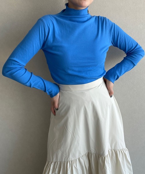 LOWRYS FARM（ローリーズファーム）の「シアーカラーハイネックＬＳ　193963（Tシャツ/カットソー・レディース・ブルー/ブラック/ホワイト/ピンク・FREE）」の12枚目の写真