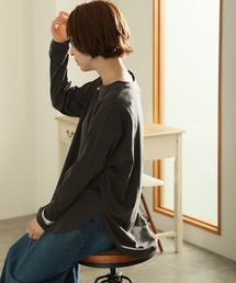 天竺ラウンドヘムロンTシャツ 長袖