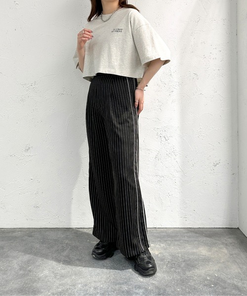 apres jour mignon(アプレジュールミニョン)の「パイピングストライプパンツ【SETUP着用可能】【ZOZOTOWN限定アイテム】(その他パンツ・レディース・ブラック/ネイビー/チャコールグレー・X-LARGE/SMALL/MEDIUM)」の9枚目の写真