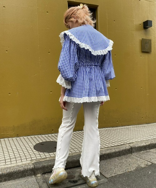 Candy Stripper(キャンディストリッパー)の「WAVY RIB パンツ(その他パンツ・レディース・ライトブルー/ブラック/オフホワイト/ラベンダー・2)」の12枚目の写真