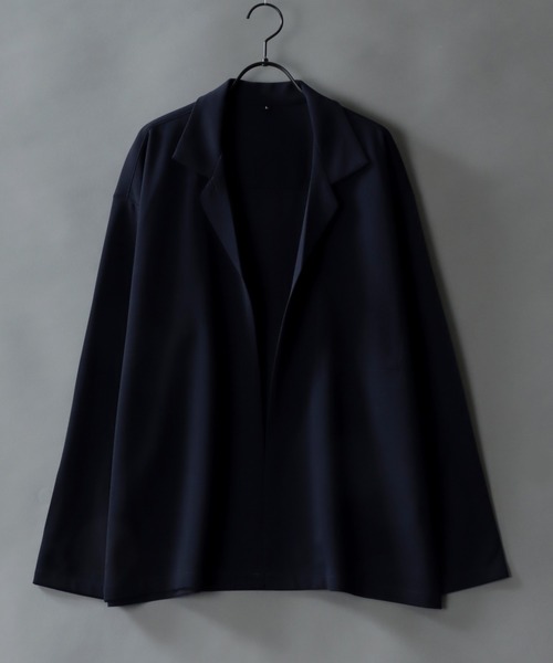 SITRY（シトリー）の「amundsen tailored collar BIG jacket/梨地織り テーラード カラー ビッグ ジャケット セットアップ対応可（テーラードジャケット・メンズ・ブラック/チャコールグレー/ベージュ/グレー/グリーン/カーキ/ブラウン/ネイビー・M/L/LL）」の8枚目の写真