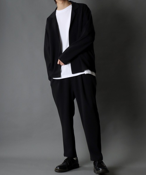 SITRY（シトリー）の「amundsen tailored collar BIG jacket/梨地織り テーラード カラー ビッグ ジャケット セットアップ対応可（テーラードジャケット・メンズ・ブラック/チャコールグレー/ベージュ/グレー/グリーン/カーキ/ブラウン/ネイビー・M/L/LL）」の17枚目の写真