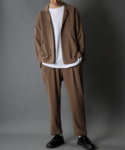 SITRY（シトリー）の「amundsen tailored collar BIG jacket/梨地織り テーラード カラー ビッグ ジャケット セットアップ対応可（テーラードジャケット・メンズ・ブラック/チャコールグレー/ベージュ/グレー/グリーン/カーキ/ブラウン/ネイビー・M/L/LL）」の20枚目の写真