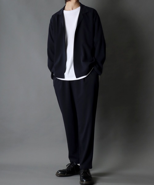 SITRY（シトリー）の「amundsen tailored collar BIG jacket/梨地織り テーラード カラー ビッグ ジャケット セットアップ対応可（テーラードジャケット・メンズ・ブラック/チャコールグレー/ベージュ/グレー/グリーン/カーキ/ブラウン/ネイビー・M/L/LL）」の14枚目の写真