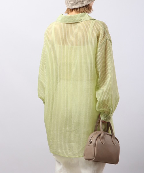 Blasty（ブラスティー）の「BLASTY シアーストライプシャツ（シャツ/ブラウス・レディース・グリーン/ピンク/アイボリー・F）」の17枚目の写真