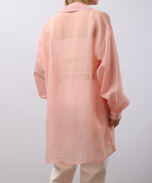 Blasty（ブラスティー）の「BLASTY シアーストライプシャツ（シャツ/ブラウス・レディース・グリーン/ピンク/アイボリー・F）」の18枚目の写真