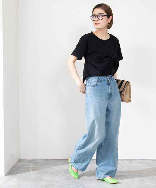 Rie Miller(リエミラー)の「ビスチェ付きTシャツ(Tシャツ/カットソー・レディース・ブラック/ホワイト系その他4/ホワイト系その他5・38)」の20枚目の写真