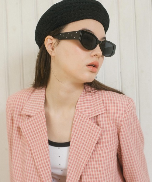 TINA：JOJUN（ティーナジョジュン）の「チャーム付き サマーベレー帽 TINA：JOJUN（ハンチング/ベレー帽・レディース・ブラック・F）」の3枚目の写真