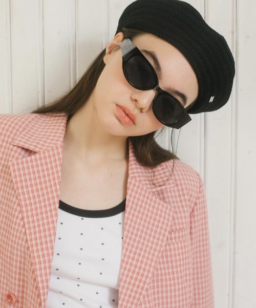 TINA：JOJUN（ティーナジョジュン）の「チャーム付き サマーベレー帽 TINA：JOJUN（ハンチング/ベレー帽・レディース・ブラック・F）」の4枚目の写真