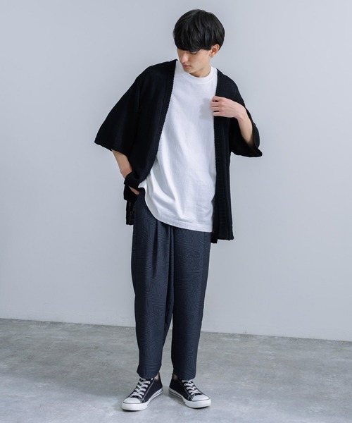 Rocky Monroe(ロッキーモンロー)の「総柄 ワイドテーパード イージーアンクルパンツ(その他パンツ・メンズ・ブラック/グレー/ネイビー・M/L)」の16枚目の写真